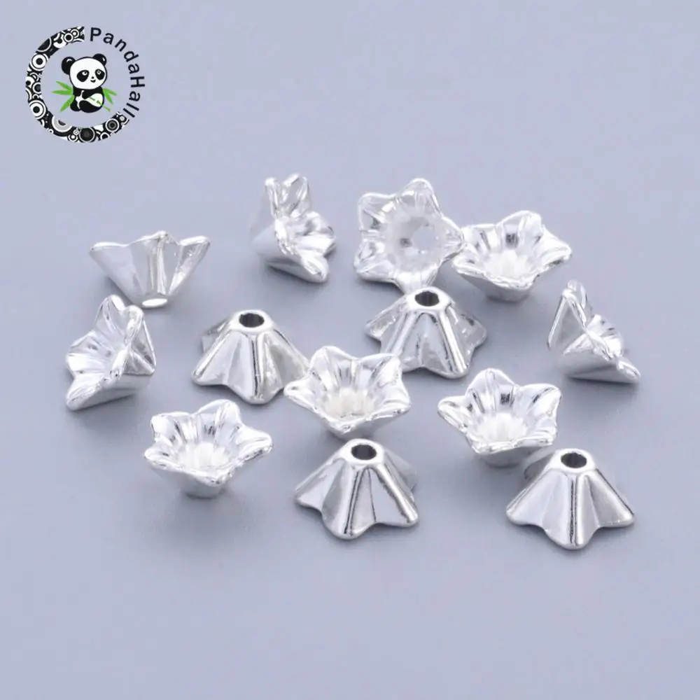 Tibetan Style Bead Caps, Lead Free and Cadmium Free, Flower, Silver Color, about 8.5mm in diameter, 5mm thick, hole: 1mm
Tibetan Style Bead Caps, Lead Free and Cadmium Free, Flower, Silver Color, about 8.5mm in diameter, 5mm thick, hole: 1mm