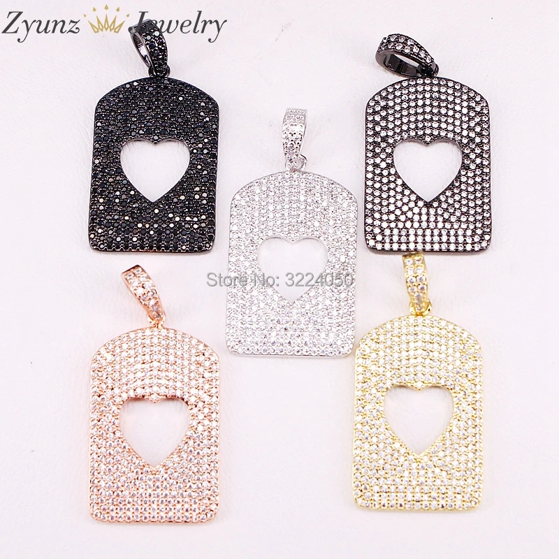 5PCS Micro pave zirconia pendant middle hollow heart shape CZ charm pendant necklace jewelry accessories
5PCS Micro pave zirconia pendant middle hollow heart shape CZ charm pendant necklace jewelry accessories