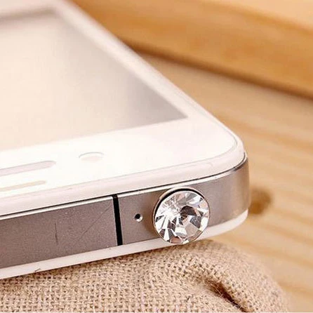 Luxury 10pcs 3.5mm Bling Diamond Earphone Jack Anti Dust Plug Cap Stopper For iphone Huawei colorful Crystal | Мобильные телефоны и