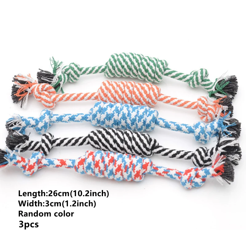 New Cotton Rope Puppy Dog Toy Knot Chew Teeth Cleaning Tug Toys Pet Playing Training Ball for Small Medium Brain Dogs Toys
New Cotton Rope Puppy Dog Toy Knot Chew Teeth Cleaning Tug Toys Pet Playing Training Ball for Small Medium Brain Dogs Toys