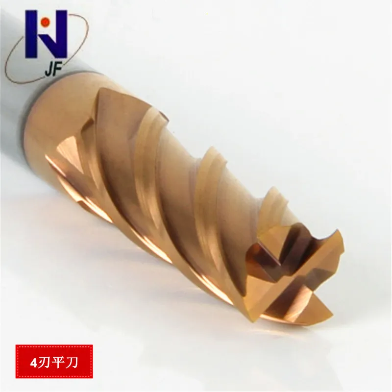 JF milling cutter D1.5*4*D4*50*4T Solid carbide 4 flute flattened end mills with straight Slim shank HRC58 TiSiN Coated
JF milling cutter D1.5*4*D4*50*4T Solid carbide 4 flute flattened end mills with straight Slim shank HRC58 TiSiN Coated