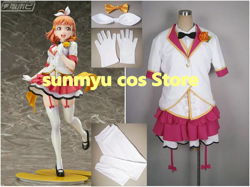 LoveLive SunShine Aqours Takami Chika MIRAI билет косплей костюм, размер настраиваемый, хэллоуин оптовая продажа
LoveLive SunShine Aqours Takami Chika MIRAI билет косплей костюм, размер настраиваемый, хэллоуин оптовая продажа