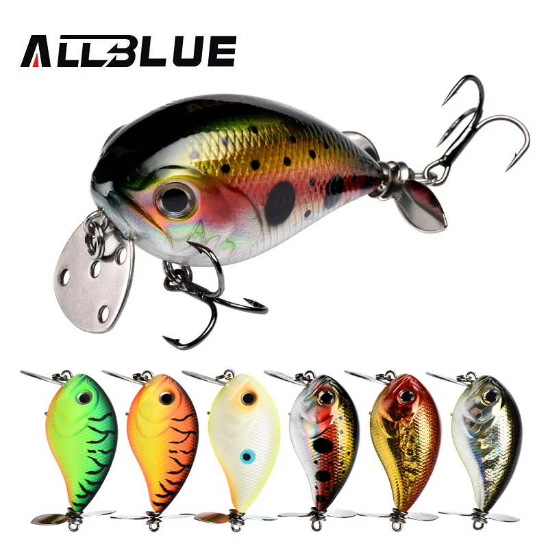 ALLBLUE SPYCRANK 50F плавающая мелкая Дайвинг Crankbait рыболовная приманка 12 5 г/50 мм Кривошип