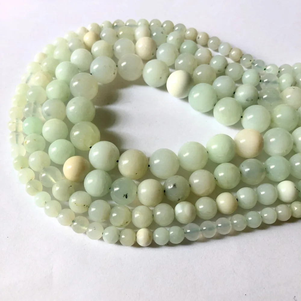 Натуральный зеленый Опаловый бисер 6 мм 8 10 12 из опала Chrysoprase 1 полная нить 15 5