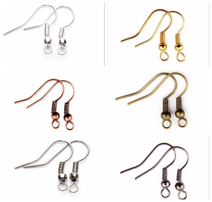 Mixed Color 100pcs/lot Fashion Iron Ear Hook Clasp With Bead Charms Earring Wires Fit Jewelry DIY Findings
Mixed Color 100pcs/lot Fashion Iron Ear Hook Clasp With Bead Charms Earring Wires Fit Jewelry DIY Findings