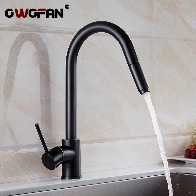 Kitchen Faucet Kitchen Sink Faucet Single Lever Black Swivel 360 Degree Water Tap 2 Hose Hot and Cold Water Mixer OWO-N22-039
Kitchen Faucet Kitchen Sink Faucet Single Lever Black Swivel 360 Degree Water Tap 2 Hose Hot and Cold Water Mixer OWO-N22-039