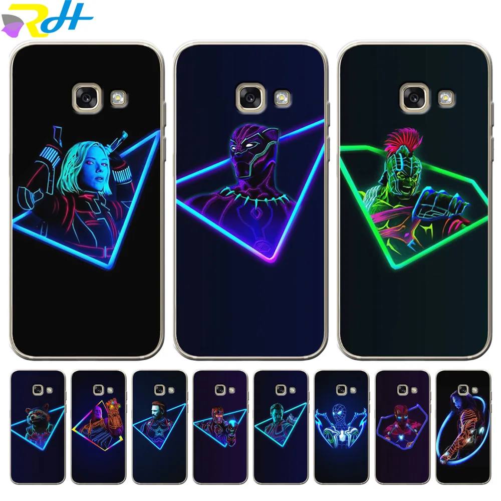Мягкий ТПУ чехол для Samsung Galaxy A7 2018 Coque Etui Мстители A10 20 30 40 50 70 A6 A8 Plus