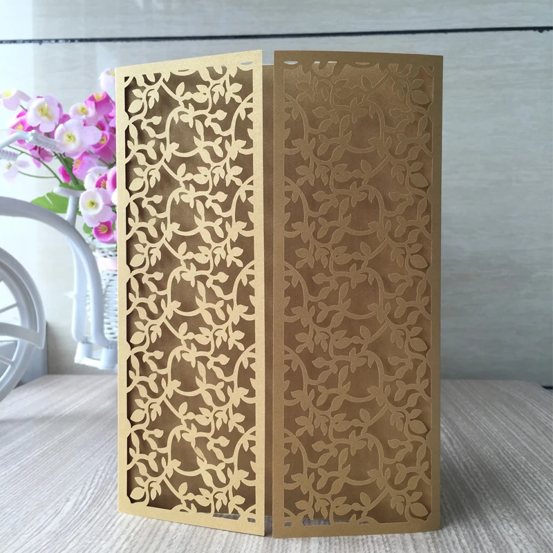 50pcs New Laser Cut Luxury Leave Pattern Wedding Invitations Cards Greeting Cards/Business Invitations RSVP Cards Party Supplies
50pcs New Laser Cut Luxury Leave Pattern Wedding Invitations Cards Greeting Cards/Business Invitations RSVP Cards Party Supplies
