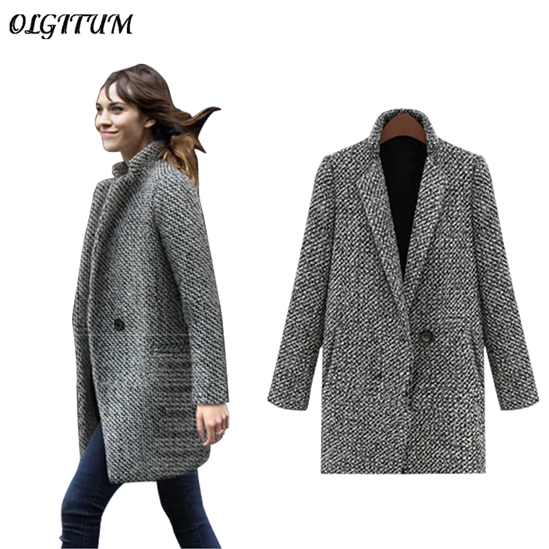 Pluse size S-7XL 2019 New Women Woolen Coat Autumn/Winter High Quality Woolen Jacket coat Thick Warm Long section Loose Overoat
Pluse size S-7XL 2019 New Women Woolen Coat Autumn/Winter High Quality Woolen Jacket coat Thick Warm Long section Loose Overoat
