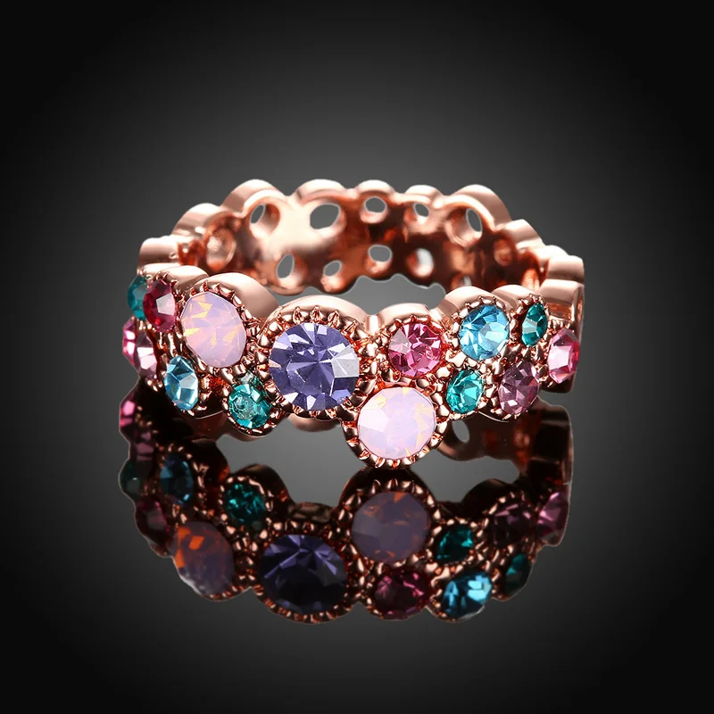 Ravishing jewelry rose gold Multi color Czech Drill New Hot Popular Ring for women size 6 7 8 AR2151
Ravishing jewelry rose gold Multi color Czech Drill New Hot Popular Ring for women size 6 7 8 AR2151