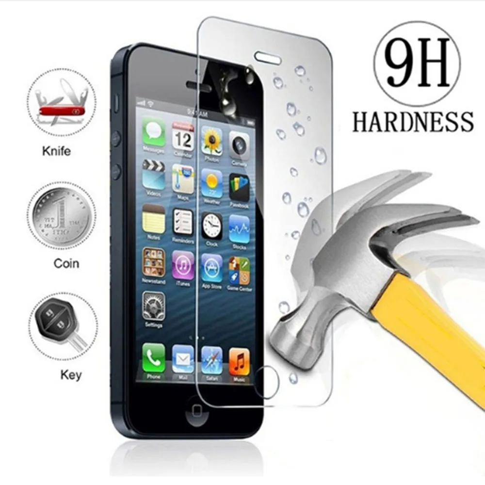 9H Tempered Glass For iPhone 5S 5 6 if Film Screen Protector For iPhone 4 5S 5 6 S 6s 7 X 8 Plus Case Protection Tempered Glass
9H Tempered Glass For iPhone 5S 5 6 if Film Screen Protector For iPhone 4 5S 5 6 S 6s 7 X 8 Plus Case Protection Tempered Glass