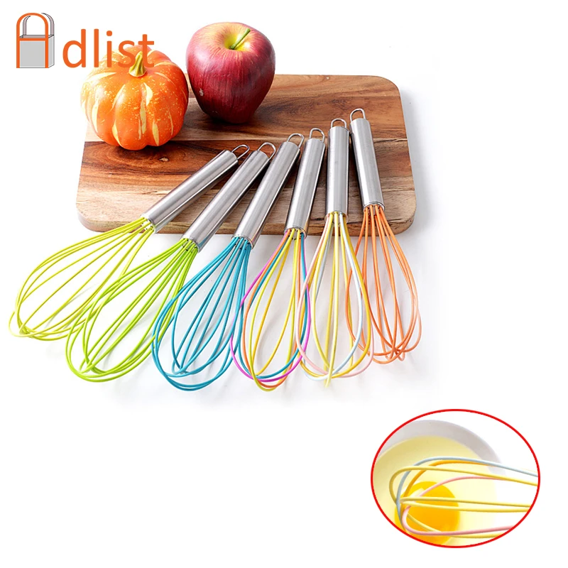 Manual Egg Beater Stainless Steel Handle Cake Cream Eggs Stirring Mixer Hand Whisk Kitchen Gadget Cooking Tools Color Randomly
Manual Egg Beater Stainless Steel Handle Cake Cream Eggs Stirring Mixer Hand Whisk Kitchen Gadget Cooking Tools Color Randomly