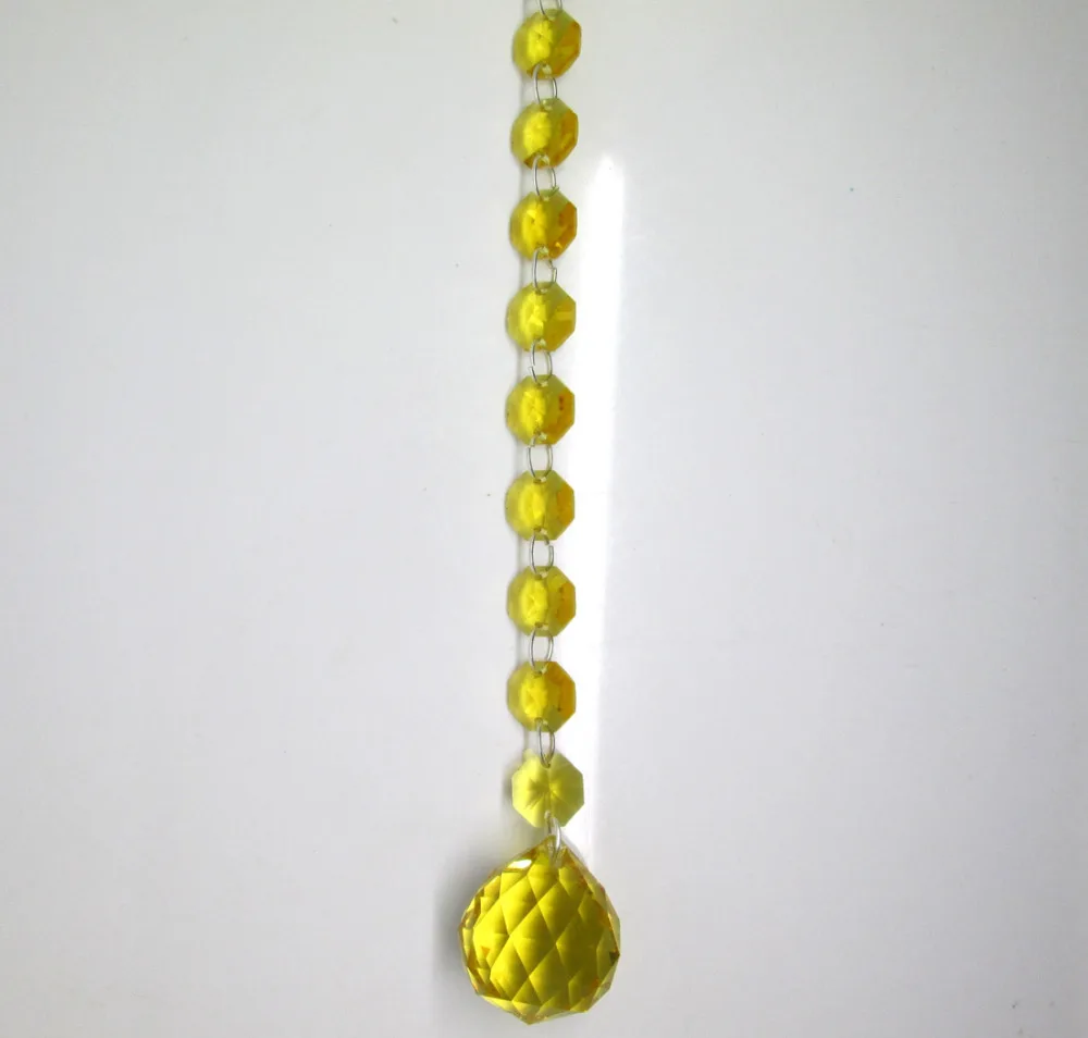 6FT Garland Yellow Lamp Prisms Crystal Octagon Beads Window Treatment Curtains with Ball 30mm M02094-10
6FT Garland Yellow Lamp Prisms Crystal Octagon Beads Window Treatment Curtains with Ball 30mm M02094-10