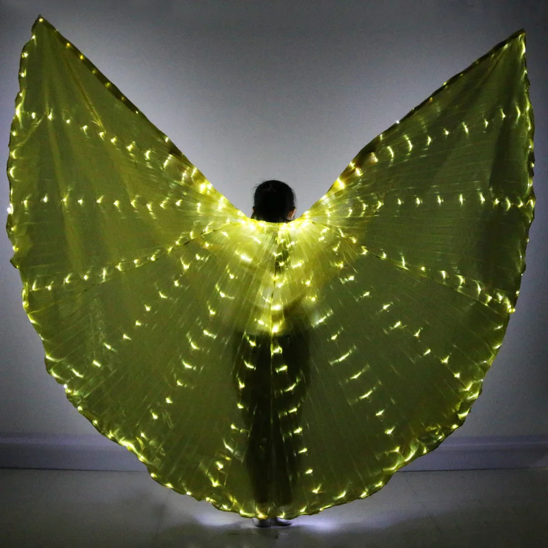 Новые женские крылья для танца живота сияющие со светодиодами Девушки бабочки с