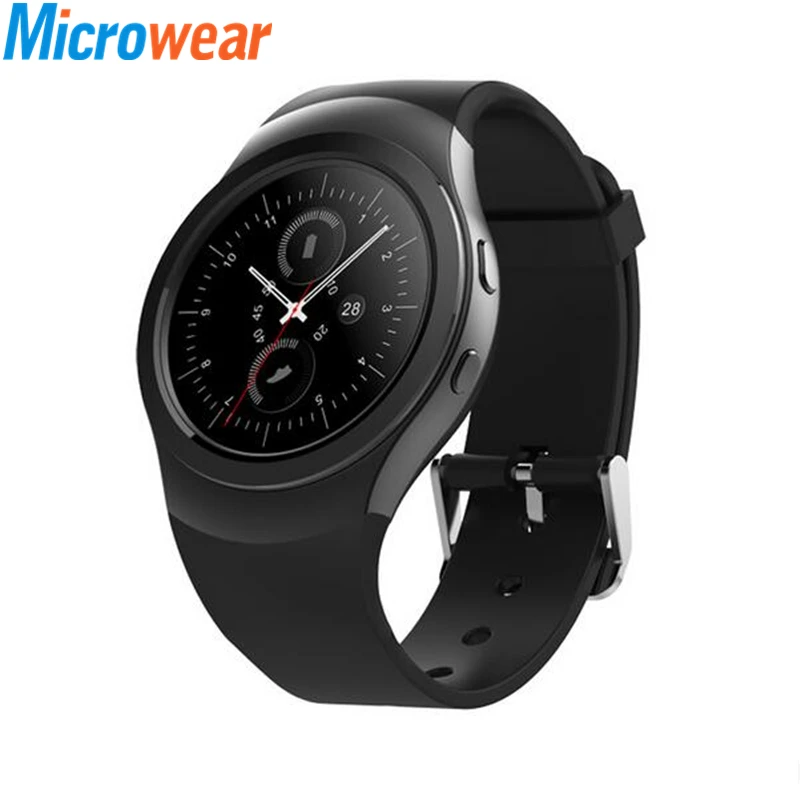 Полный Круглый Bluetooth Смарт часы AS2 вращающиеся с рамкой пульсометром MTK2502 для IOS