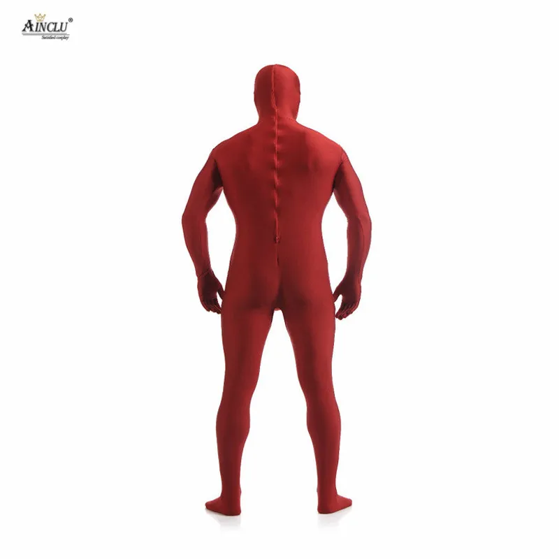 Ainclu мужские спандекс нейлон Zentai красное тело вторая кожа плотно все включено