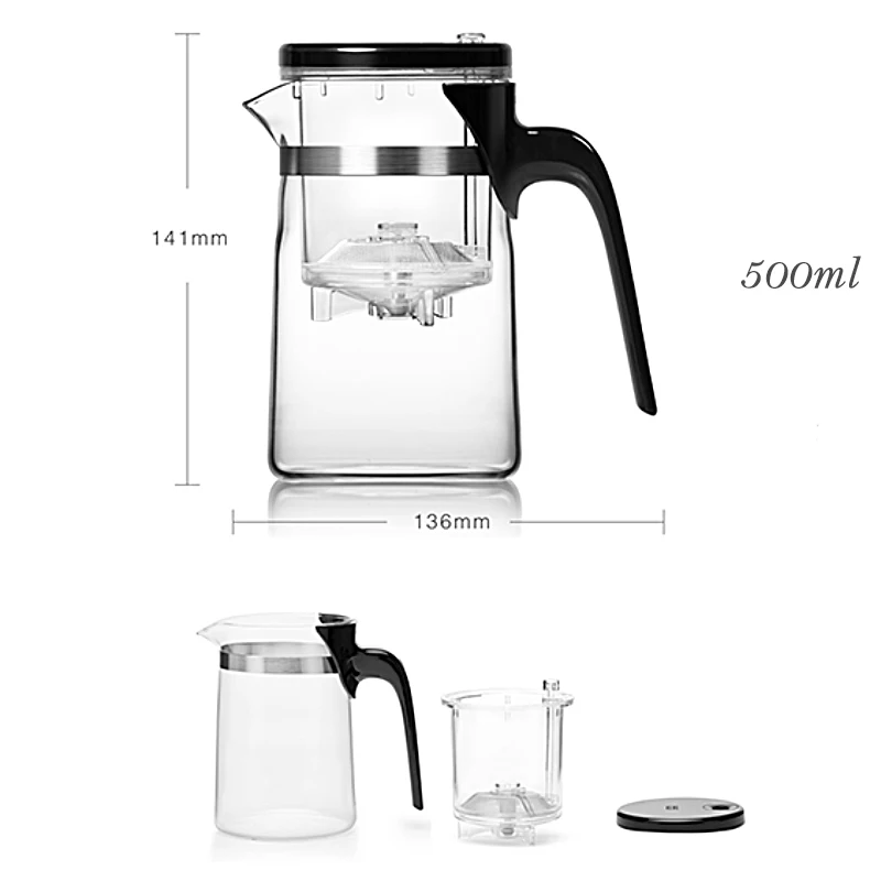 Heatproof Hand blowing Separate Type Glass Teapot with Tea Filter High Quality Clear Body Glass Water Bottle 500ml SH265-154
Heatproof Hand blowing Separate Type Glass Teapot with Tea Filter High Quality Clear Body Glass Water Bottle 500ml SH265-154