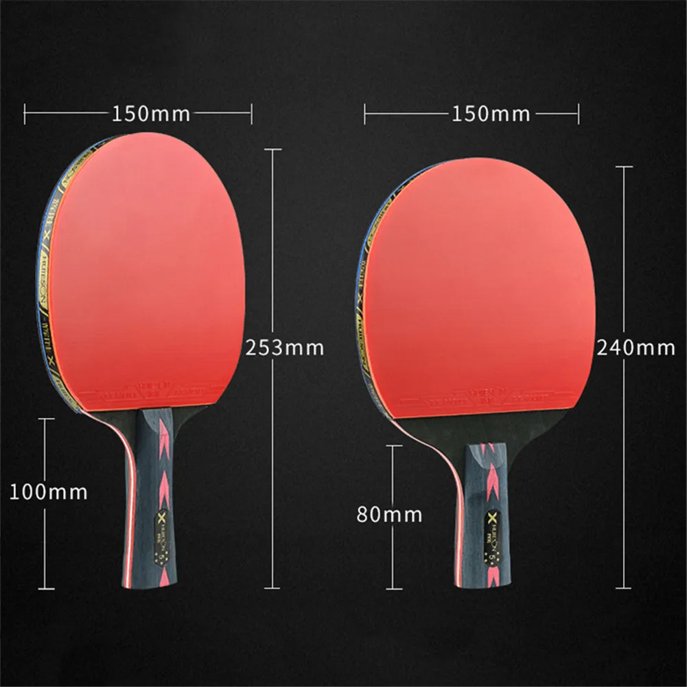 Huieson 2Pcs 5 Star Carbon Table Tennis Racket Set Lightweight Powerful Ping Pong Paddle Bat with Good Control
Huieson 2Pcs 5 Star Carbon Table Tennis Racket Set Lightweight Powerful Ping Pong Paddle Bat with Good Control