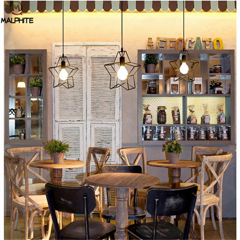 Modern iron Pentagram pendant light children room deco pendant lamp luminaire retro cafe bar Industrial decor lighting fixtures
Modern iron Pentagram pendant light children room deco pendant lamp luminaire retro cafe bar Industrial decor lighting fixtures