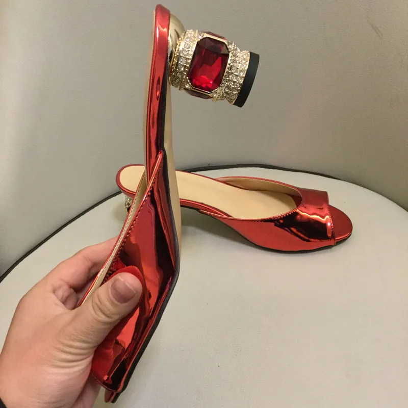 Summer sandal 6CM women shoes sexy mirror patent leather open toe high beautiful slides diamond heel summer 8CM slipper shoes
Summer sandal 6CM women shoes sexy mirror patent leather open toe high beautiful slides diamond heel summer 8CM slipper shoes