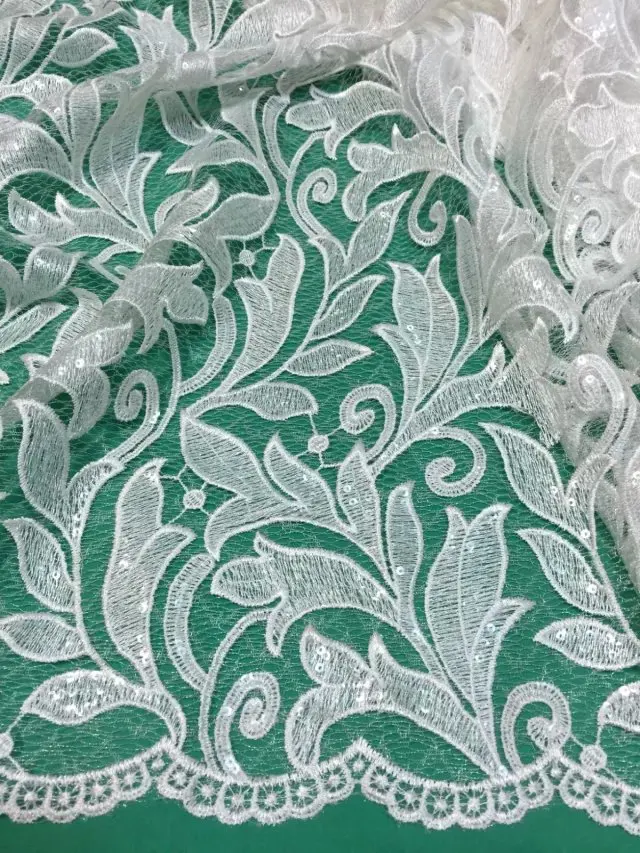 Most popular French net lace embroidery African mesh lace fabric with sequins for party dress QW2(5yards/pc)
Most popular French net lace embroidery African mesh lace fabric with sequins for party dress QW2(5yards/pc)