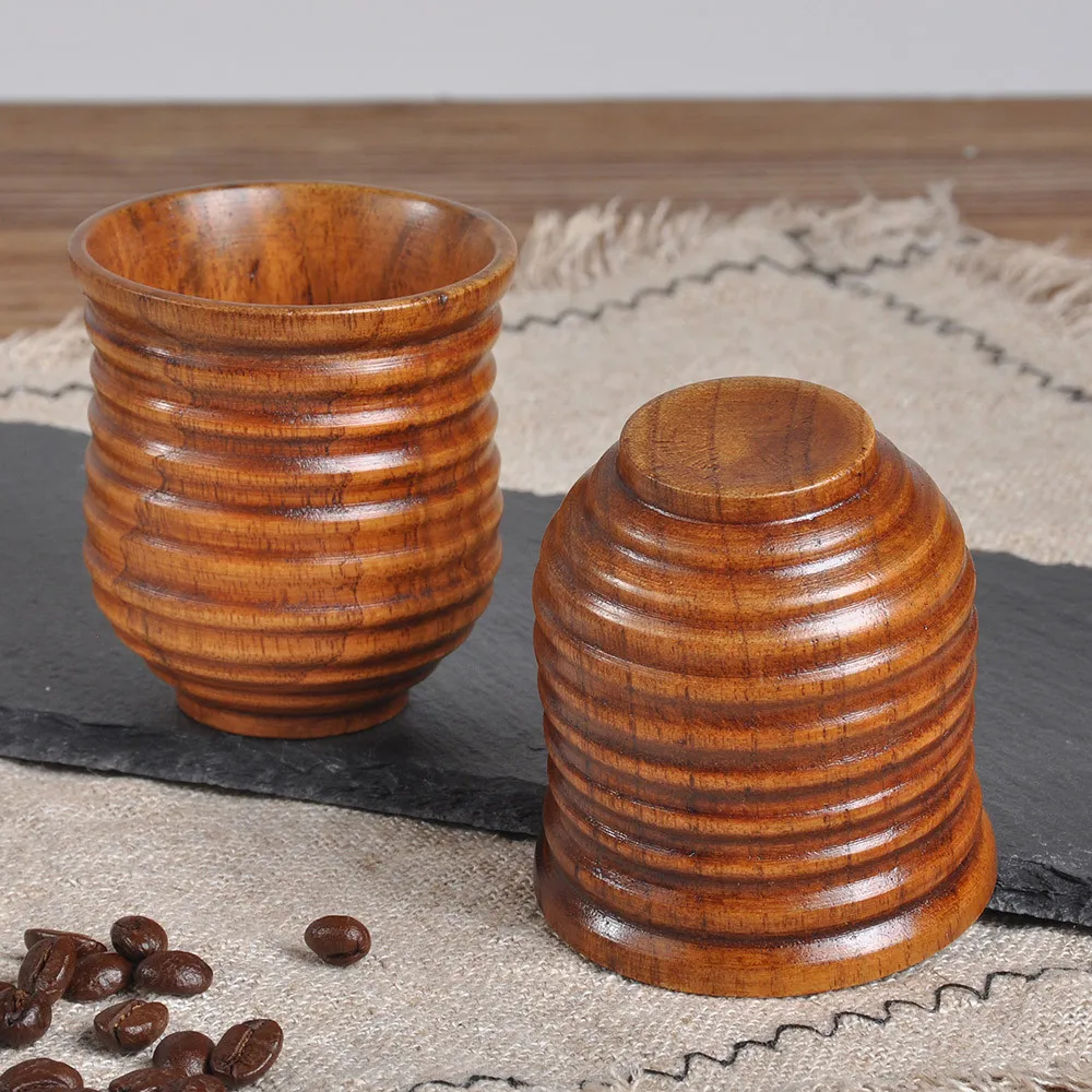 Новинка 6 5x6 см деревянная чашка дровяного цвета ручной работы из натурального