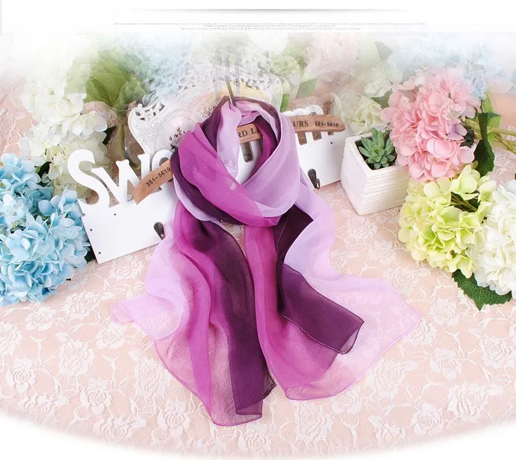 Nice Chiffon Scarf Women High Quality Gradual colors chiffon georgette silk scarves shawl female long design
Nice Chiffon Scarf Women High Quality Gradual colors chiffon georgette silk scarves shawl female long design