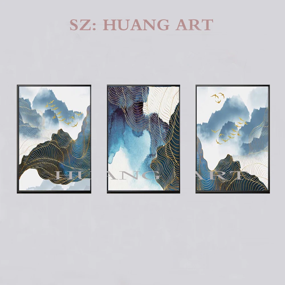 Hand-painted modern abstract oil painting combination sofa decorated hall large murals hotel blue mountain scenery
Hand-painted modern abstract oil painting combination sofa decorated hall large murals hotel blue mountain scenery