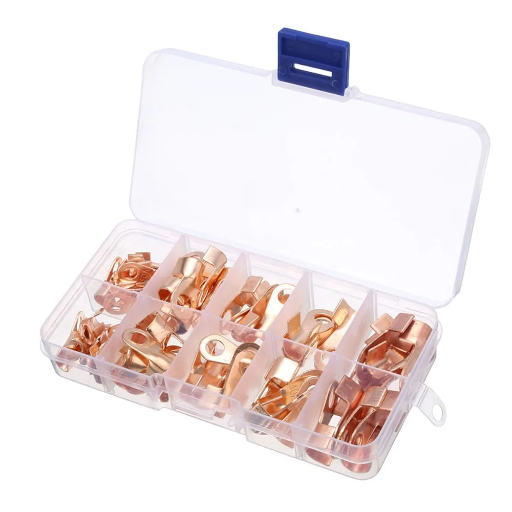 70pcs/Lot Copper Battery Cable Connector Terminal Open Lugs Wire Terminals OT 10/20/30/40/50A
70pcs/Lot Copper Battery Cable Connector Terminal Open Lugs Wire Terminals OT 10/20/30/40/50A