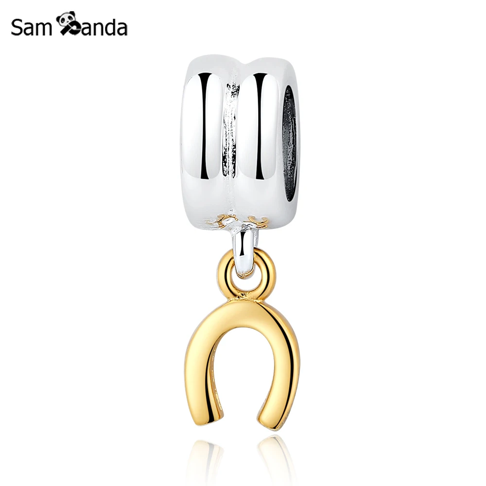 Authentic 100% 925 Sterling Silver Bead Charm Gold Horseshoe Pendants Fit Pandora Bracelets & Bangles Women DIY Trinket Jewelry
Authentic 100% 925 Sterling Silver Bead Charm Gold Horseshoe Pendants Fit Pandora Bracelets & Bangles Women DIY Trinket Jewelry