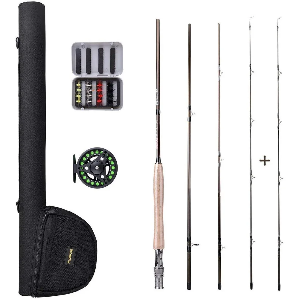 PLUSINNO Lightweight Ultra Portable Fly Fishing Rod Reel Graphite Pole Toray Carbon Fiber Blanks Chromed Stainless Steel Snake
PLUSINNO Lightweight Ultra Portable Fly Fishing Rod Reel Graphite Pole Toray Carbon Fiber Blanks Chromed Stainless Steel Snake