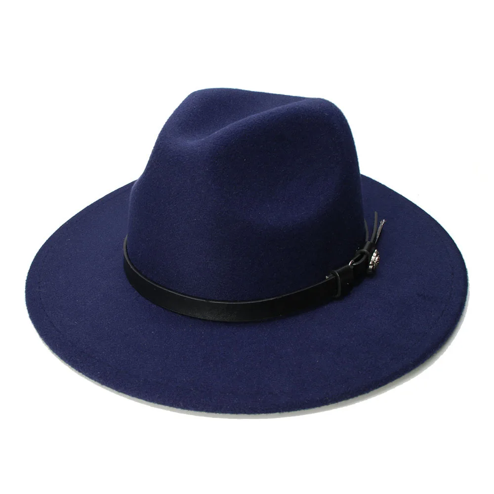 LUCKYLIANJI Retro Women Men Vintage 100% Wool Wide Brim Cap Fedora Panama Jazz Bowler Hat Black Leather Band (57cm/adjusted)
LUCKYLIANJI Retro Women Men Vintage 100% Wool Wide Brim Cap Fedora Panama Jazz Bowler Hat Black Leather Band (57cm/adjusted)