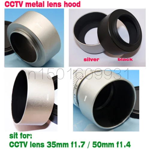 Emolux Black Silver 35mm Metal Lens Hood for 35mm f1.7 50mm f1.4 CCTV +Lens 46mm lens cap
Emolux Black Silver 35mm Metal Lens Hood for 35mm f1.7 50mm f1.4 CCTV +Lens 46mm lens cap