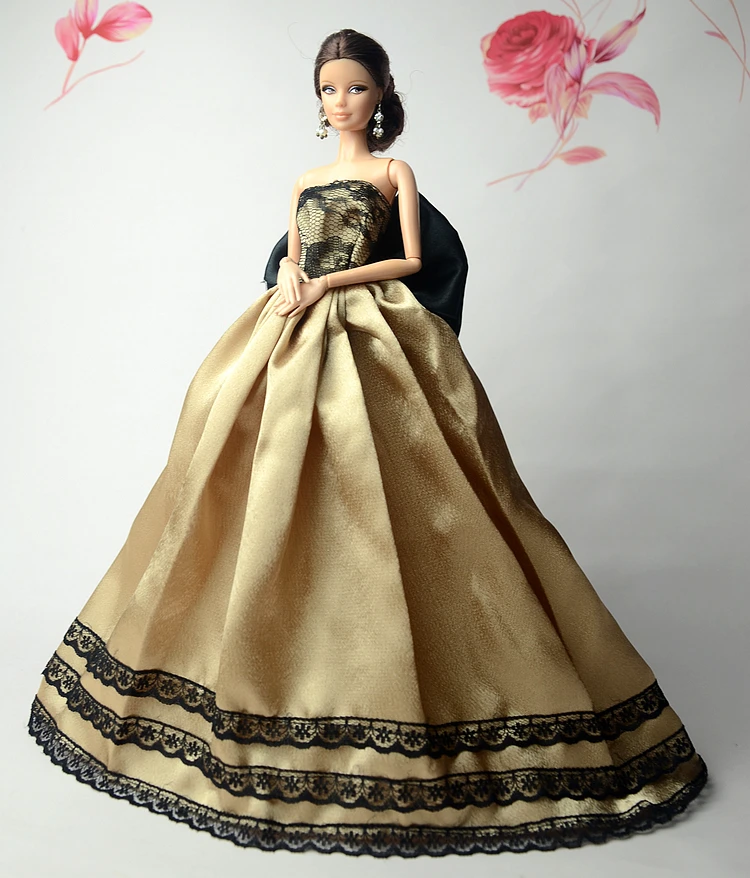 Unique Design Black Bowknot khaki Dress / Wedding Party Gown Outfit Clothing For 1/6 Barbie Xinyi Kurhn FR Doll
Unique Design Black Bowknot khaki Dress / Wedding Party Gown Outfit Clothing For 1/6 Barbie Xinyi Kurhn FR Doll