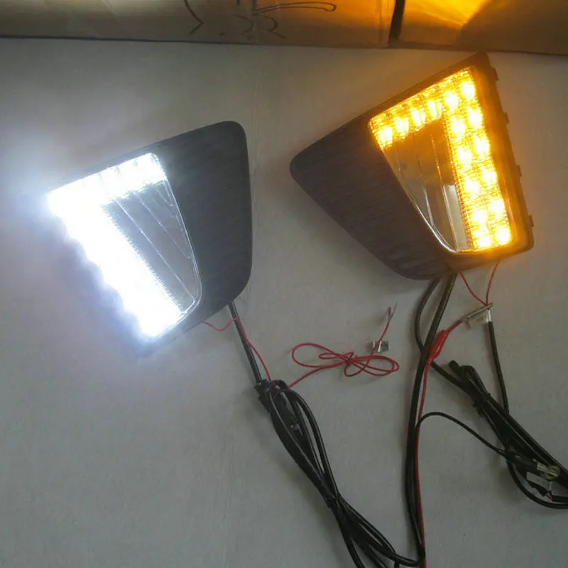 1 Pair LED DRL For Hyundai Creta IX25 2014 2015 2016 LED Daytime Running Light fog DRL with yellow turning signal lamp
1 Pair LED DRL For Hyundai Creta IX25 2014 2015 2016 LED Daytime Running Light fog DRL with yellow turning signal lamp