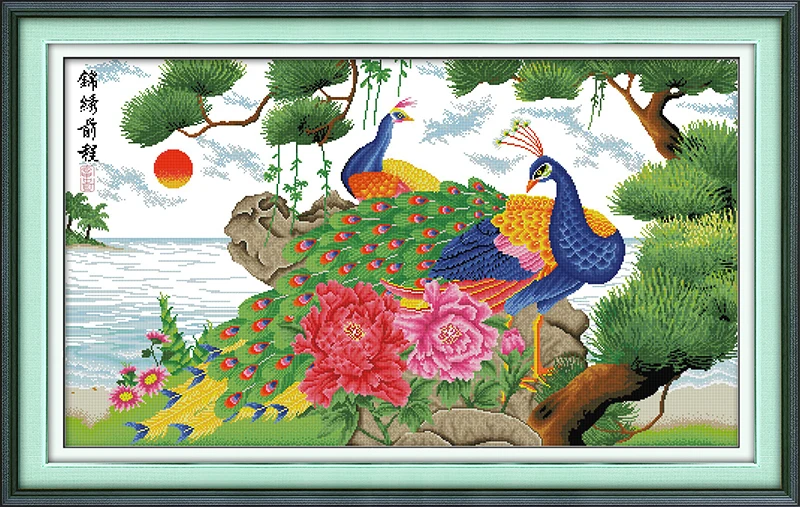 Bright prospect (peacock) cross stitch kit cartoon canvas stitching embroidery DIY handmade needlework
Bright prospect (peacock) cross stitch kit cartoon canvas stitching embroidery DIY handmade needlework