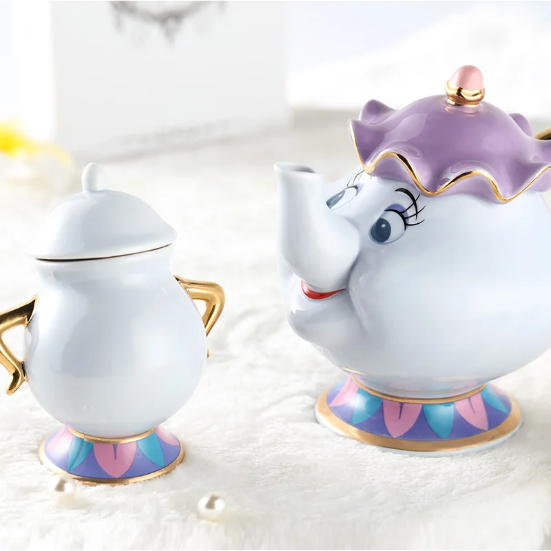New Various Combinations Cartoon Beauty And The Beast Teapot Mug Set Chip Cup Sugar Bowl Pot Coffee mug Kettle gifts | Дом и сад