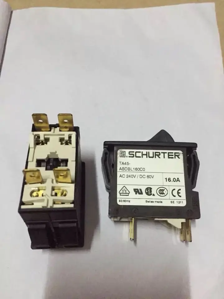 New Switzerland SCHURTER Shute TA45-ABDBL160CO 4-foot circuit breaker switch 16A240VAC
New Switzerland SCHURTER Shute TA45-ABDBL160CO 4-foot circuit breaker switch 16A240VAC
