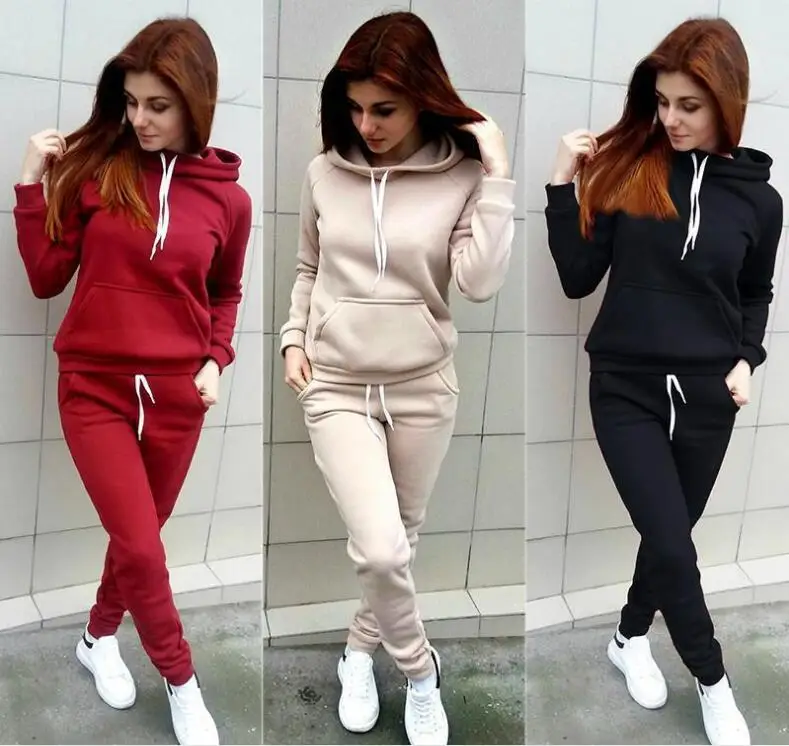 Autumn and Winter Casual Fashion Women's Suit Hooded Coat Solid Color Long-sleeved Lace Up Suit Two-piece
Autumn and Winter Casual Fashion Women's Suit Hooded Coat Solid Color Long-sleeved Lace Up Suit Two-piece
