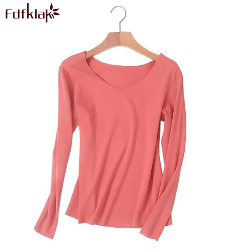 Fdfklak Warm top long sleeve t shirt autumn winter bottoming shirt women modal cotton tshirt casual thick T-shirts female
Fdfklak Warm top long sleeve t shirt autumn winter bottoming shirt women modal cotton tshirt casual thick T-shirts female