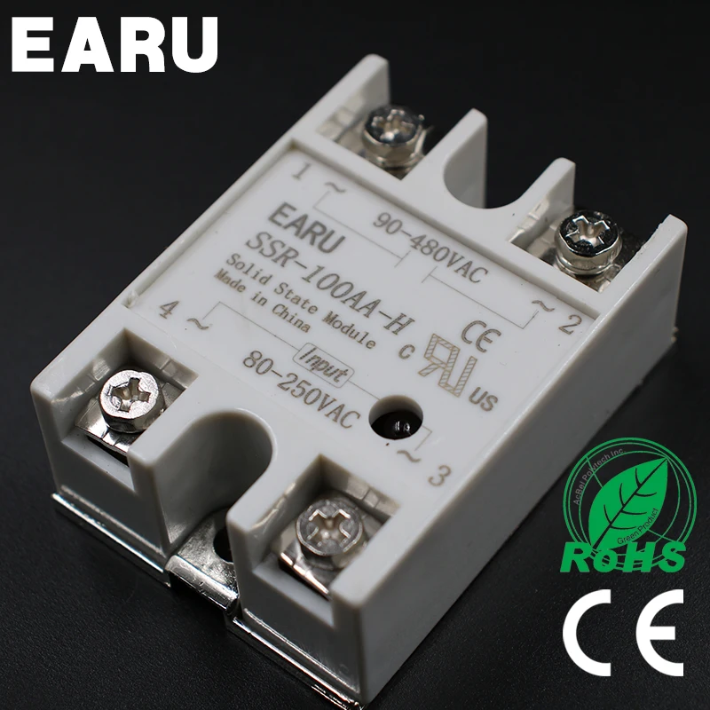 Solid State Relay SSR-100AA-H 100A 80-250V AC TO 90-480V AC SSR 100AA-H relay solid state Resistance Regulator
Solid State Relay SSR-100AA-H 100A 80-250V AC TO 90-480V AC SSR 100AA-H relay solid state Resistance Regulator