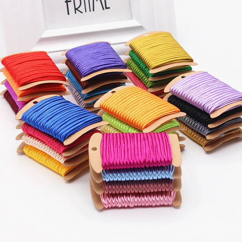 5Yards/roll 3*1mm Multi-color optional Cotton Rubber rope Nylon Cords/String Chinese Knot Cord DIY Bracelet Jewelry Findings
5Yards/roll 3*1mm Multi-color optional Cotton Rubber rope Nylon Cords/String Chinese Knot Cord DIY Bracelet Jewelry Findings