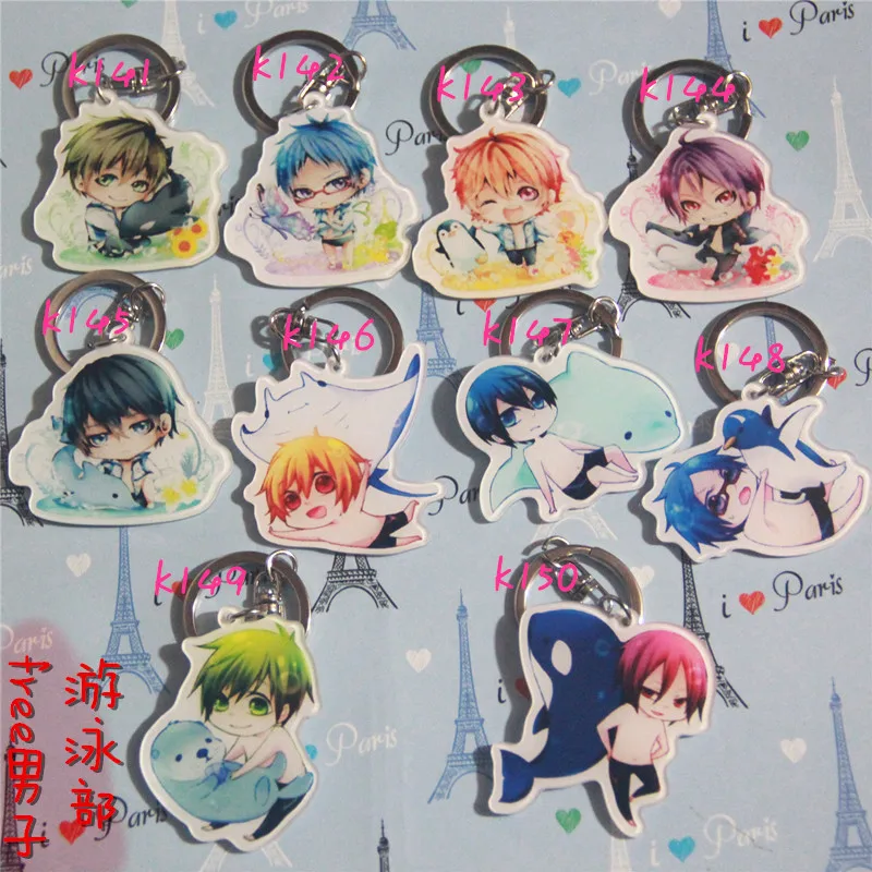 10 шт./компл. аниме брелок Аниме бесплатно! Набор для плавания Iwatobi swimclub Rin Macoto Haruka