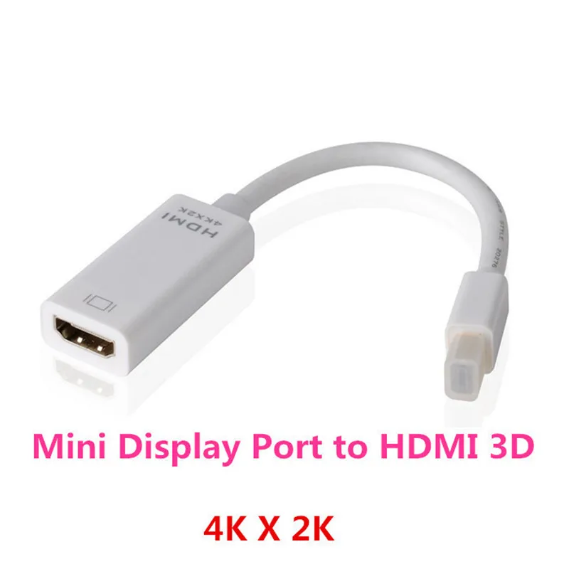 Mini DisplayPort to HDMI-compatible Cable Mini DP to HDTV Cable Adapter Cable 3D Thunderbolt to HDMI-compatible Newest 4k*2k
Mini DisplayPort to HDMI-compatible Cable Mini DP to HDTV Cable Adapter Cable 3D Thunderbolt to HDMI-compatible Newest 4k*2k
