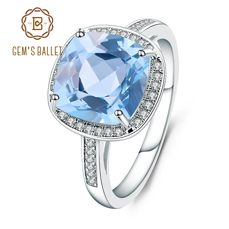 GEM'S BALLET 6.29Ct Natural Sky Blue Topaz Gemstone Ring 925 Sterling Silver Vintage Promise Rings for Women Fine Jewelry
GEM'S BALLET 6.29Ct Natural Sky Blue Topaz Gemstone Ring 925 Sterling Silver Vintage Promise Rings for Women Fine Jewelry