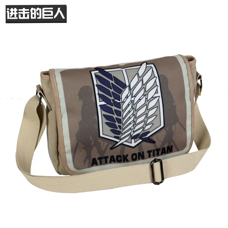Аниме Attack On Titan Tote Холщовая Сумка через плечо Повседневная сумка-мессенджер для