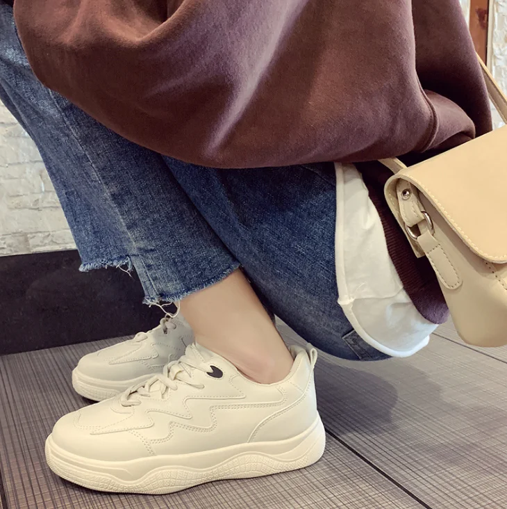Женские кроссовки на платформе HUANQIU Белые Повседневные весну-осень модель ZLL622 2018