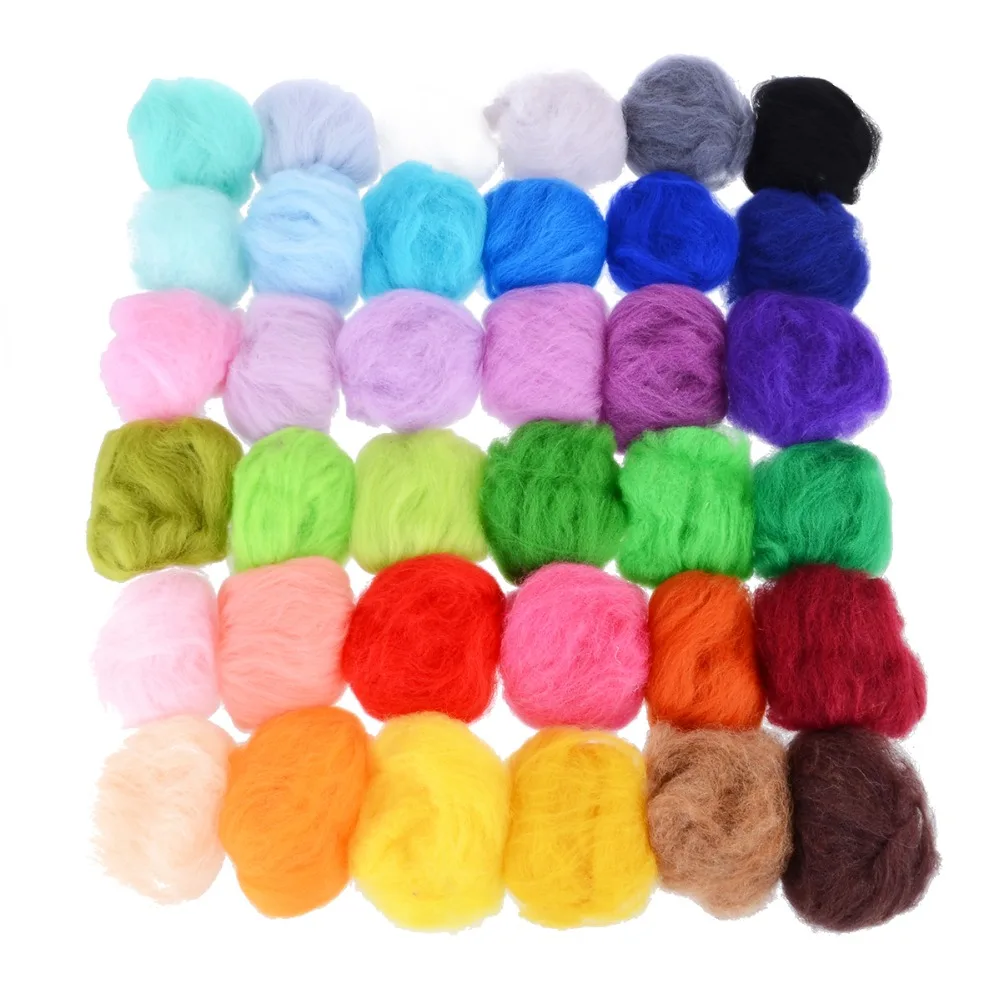 36 Colors 3g Felting Wool Fiber Wool Felt Starter Kit For Needle Felting Roving Dyed Spinning Wet Felting Fiber For DIY Crafts
36 Colors 3g Felting Wool Fiber Wool Felt Starter Kit For Needle Felting Roving Dyed Spinning Wet Felting Fiber For DIY Crafts
