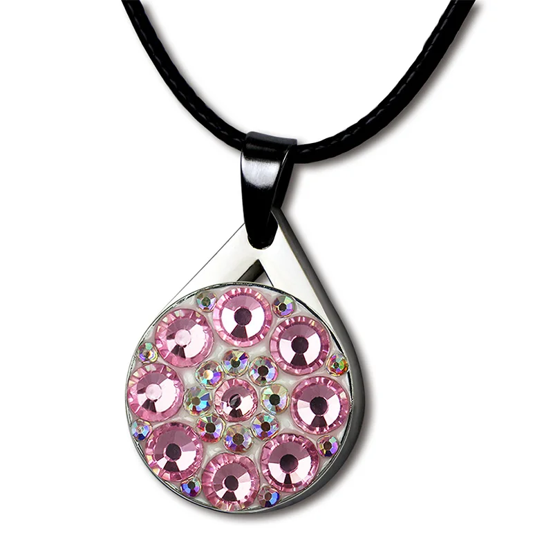 PINMEI Crystal Ball Mark комплекты колье для гольфа с черным хлопковым шнуром Bling Маркеры