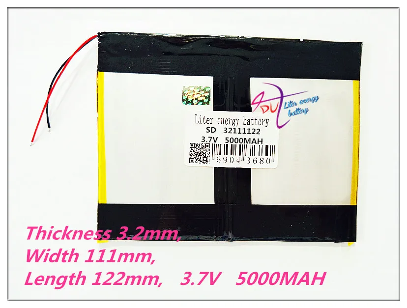 32111122 3.7V Rechargeable batteries 5000MAH Tablet battery capacity 3262111Universal Li-ion battery for tablet pc 9 inch 10inch
32111122 3.7V Rechargeable batteries 5000MAH Tablet battery capacity 3262111Universal Li-ion battery for tablet pc 9 inch 10inch